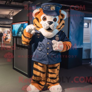 Navy Tiger maskot kostume...