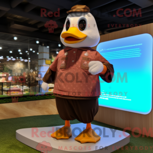 Brown Duck-mascottekostuum...