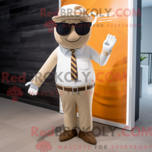 Tan Attorney maskot kostume...