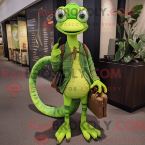 Lime Green Snake mascotte...