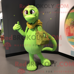Lime Green Snake mascotte...