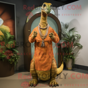 Rust Brachiosaurus maskot...