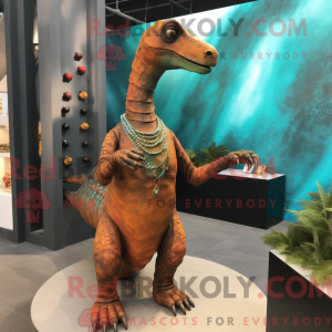 Rust Brachiosaurus maskot...