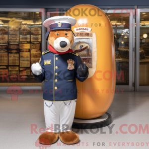 Navy Hot Dog maskot kostume...