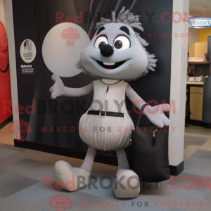 Grå Acrobat maskot kostume...