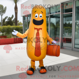 Orange Hot Dog maskot...