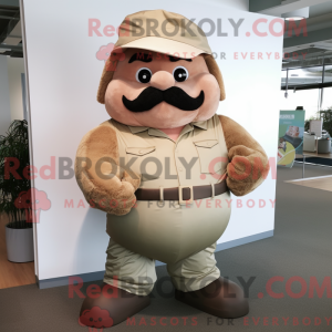 Tan Strongman maskot...