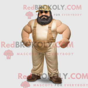 Tan Strongman maskot...
