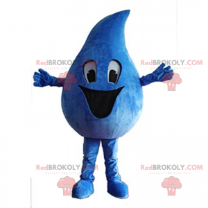 Mascote de gota d'água feliz - Redbrokoly.com