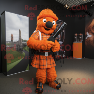 Orange sækkepibe maskot...