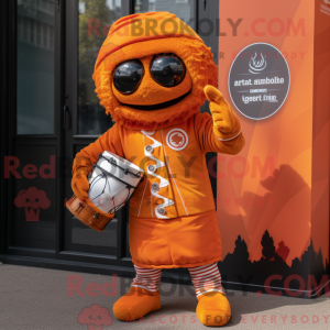 Orange sækkepibe maskot...