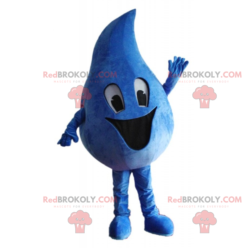 Mascotte di goccia d'acqua felice - Redbrokoly.com