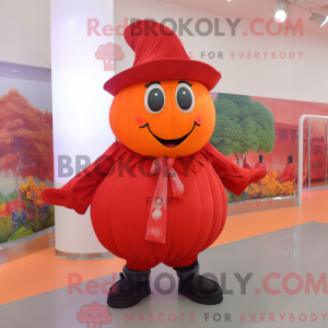 Red Pumpkin mascot costume...