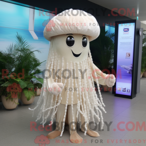 Beige Jellyfish mascot...