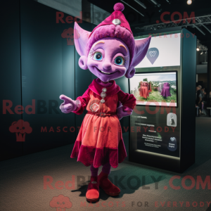 Magenta Elf maskot...