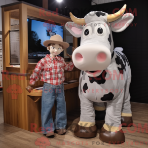 Silver Cow-mascottekostuum...