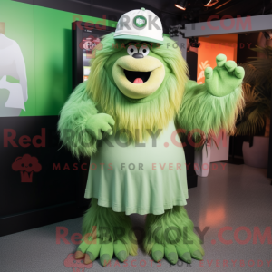 Grøn Sasquatch maskot...