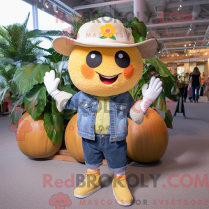 Beige Grapefruit mascot...