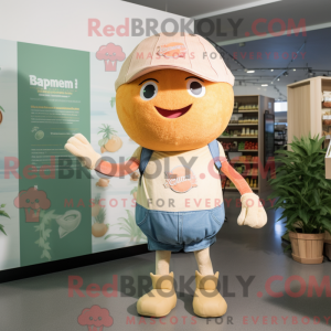 Beige Grapefruit mascot...