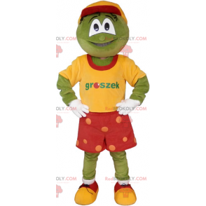 Froschmaskottchen mit roten Shorts - Redbrokoly.com