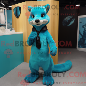 Cyan Marten Maskottchen...