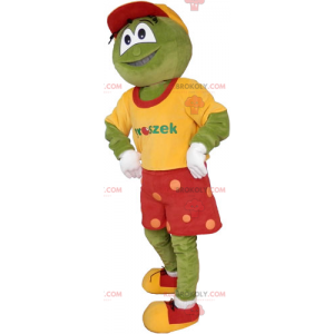 Maskot žába s červenými kraťasy - Redbrokoly.com