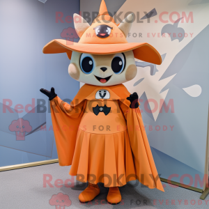 Orange Bat mascot costume...