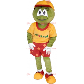Frog mascot with red shorts - Redbrokoly.com