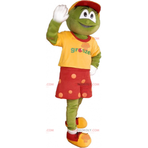 Frog mascot with red shorts - Redbrokoly.com