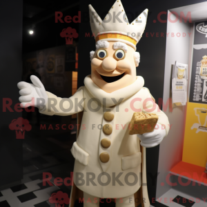 Creme King-maskotdraktfigur...
