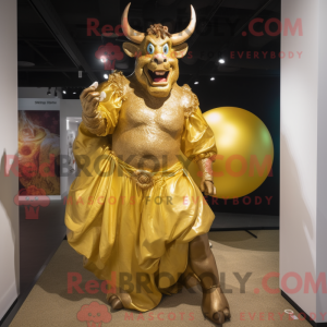 Guld Minotaur maskot...