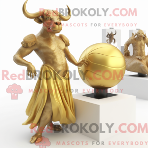 Gold Minotaur mascot...