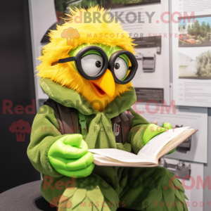 Lime Green Crow maskot...