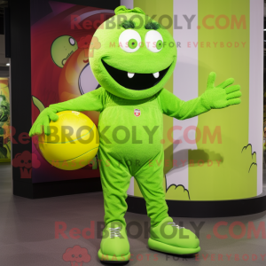 Lime Green Meatballs maskot...