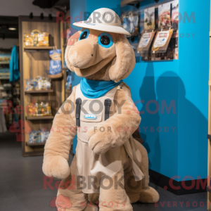 Cyaan Camel mascottekostuum...
