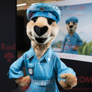 Fantasia de mascote de camelo ciano com macacão e boinas - Mascotes de camelo - REBROKO_289575 - RedBrokoly.com