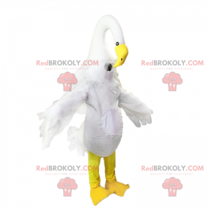 Mascota de garza blanca - Redbrokoly.com