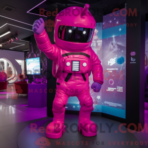 Magenta Astronaut maskot...