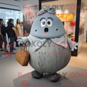 Gray Potato mascot costume...
