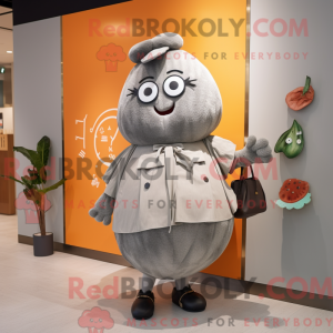 Gray Potato mascot costume...