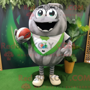 Grå melon maskot kostume...