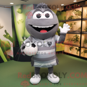 Gray Melon mascot costume...
