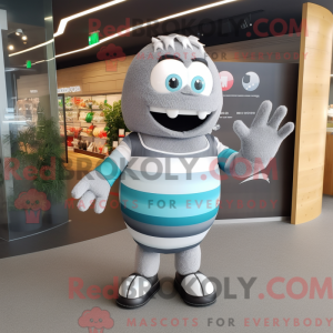 Gray Melon mascot costume...