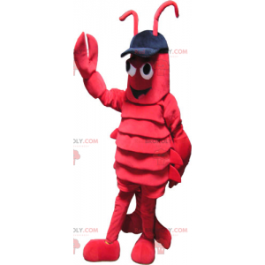 Mascotte de homard avec casquette - Redbrokoly.com