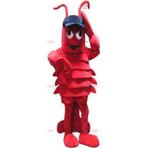 Mascotte de homard avec casquette - Redbrokoly.com