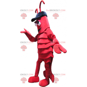 Mascota de langosta con gorra - Redbrokoly.com
