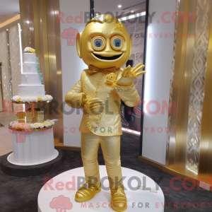 Guld bryllupskage maskot...