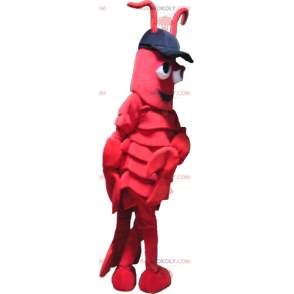 Mascota de langosta con gorra - Redbrokoly.com