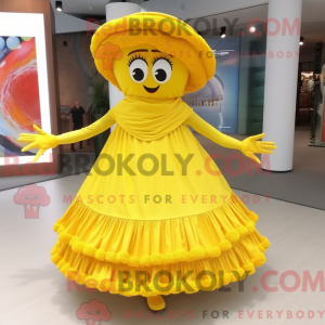 Gul Paella maskot kostume...
