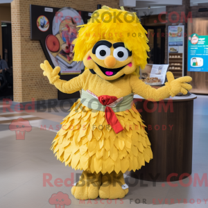 Gul Paella maskot kostume...
